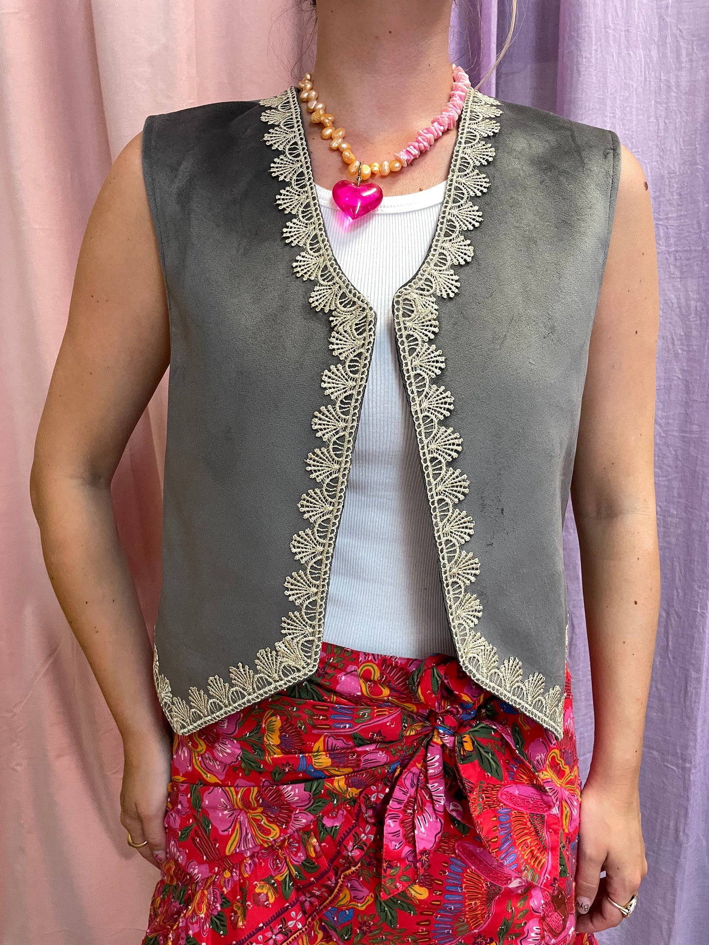 Sample Boho Love Gilet Grijs